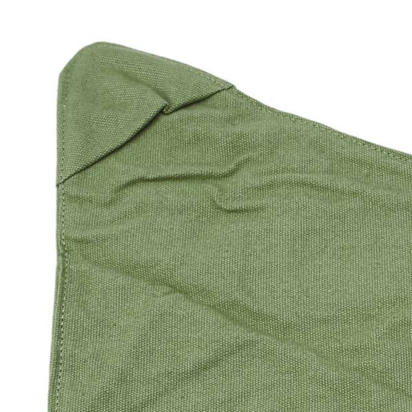 Fällbar Campingpall Tyg Bärbar Lätt Vattentät Mjuk Canvas 36,5 cm Sidolängd Mini Campingpall Tyg Militärgrön