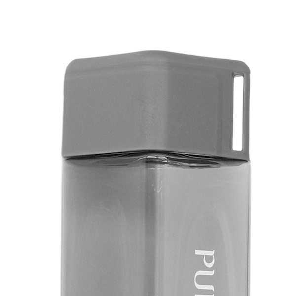 500ml 17oz Vattenflaska Transparent Bärbar Brev Tryckt Dricka Vattenflaska med handledsrep Grå