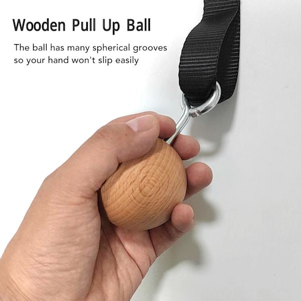 Träkulor för pull-ups, klättergrepp, träningsset, armstyrketränare, pull-up-boll