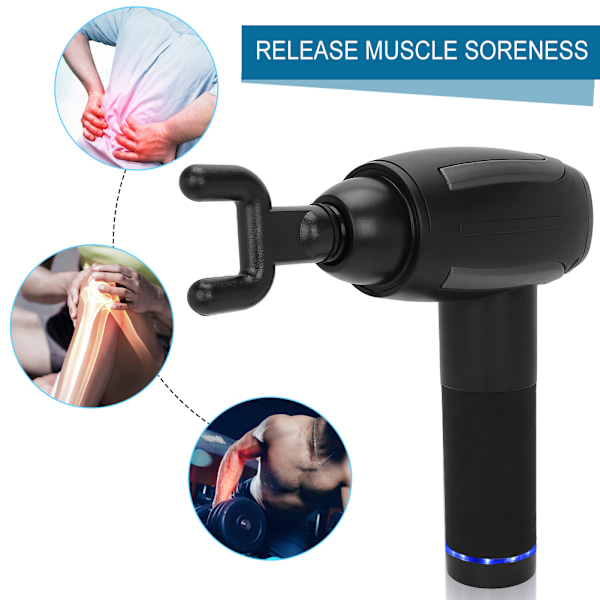 Professionell Massagepistol, Djupvävnadsterapi med Tyst Perukussion för Muskler Rygg, Nacke, Huvud, Kropp, Axel, Smärtlindring, Bärbar Handhållen