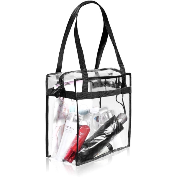 Transparent Tote Bag Genomskinlig Axelväska Resväska Handväska Transparent Tote Bag Resväskor PVC Toalettväska Researrangör Väska