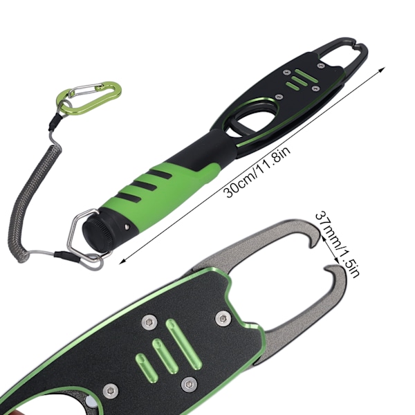 Aluminium Fiske Läpp Grepp Bärbar Fisk Gripper med Gummigrepp Fiske Controller