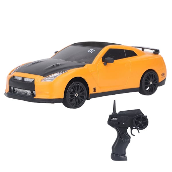 RC Driftbil 4-hjulsdrift 1/24 Fjärrstyrd Racerbil med Uppladdningsbart Batteri för Vuxna Barn Pojkar Flickor Gul