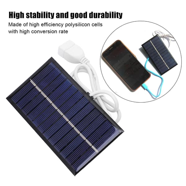 1W 6V Solcellepanel Bærbar DIY Solcelleoplader Solcelle til Mobiltelefon Hjemmebelysning