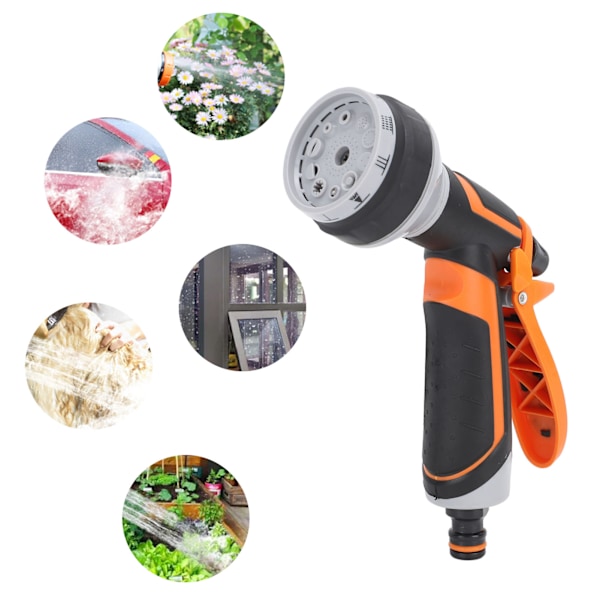 Trädgårdsslangmunstycke Sprayer Heavy Duty Handhållen Vattenspraymunstycke Högtrycksträdgårdsspruta för Utomhusgräsbevattning Bil Husdjurstvätt