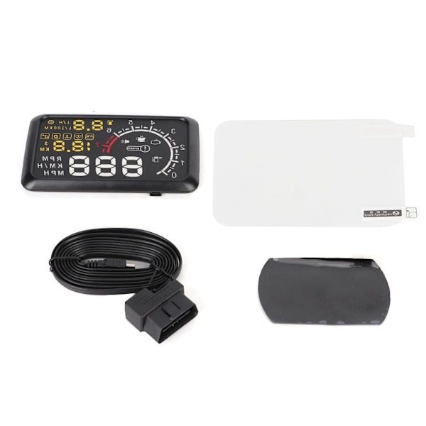 Universal 5,5 tum Head Up Display Hastighetsmätare Smart Gauge ODB2 System Biltillbehör