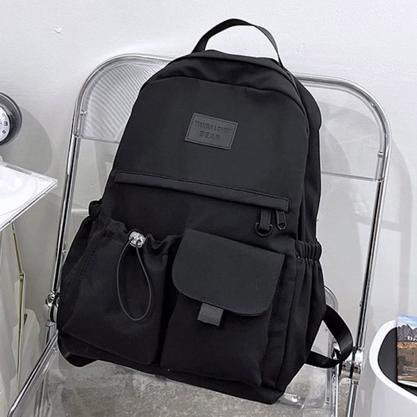 Kvinnor Unisex Lätt Nylon Daypack Minimalistisk Casual Skolväska Liten Ryggsäck för Flickor Tonåringar
