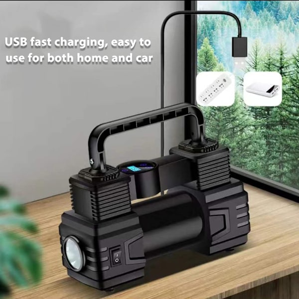 Högtrycks Kapacitet Automatisk Bil Däckpump, Portabel Elektrisk Design för Enkel Mobilitet med Överbelastningsskydd, Idealisk för Snabb Pumpning av Däck