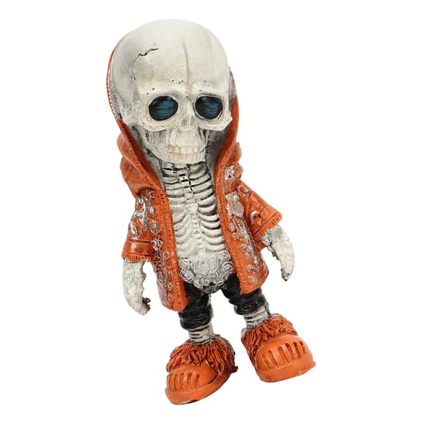 Søt Skjelettstatue, Halloween-pynt Dekor Samleobjekter, Lett å Rengjøre Resin Figur med Variasjon av Plasseringsmetoder, Solid Kult Skjelett