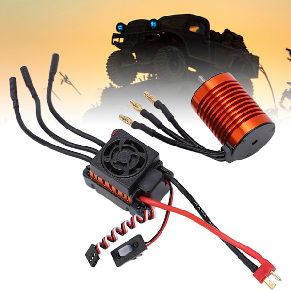 F540 4370KV RC borstlös motor 60A ESC vattentät T-kontakt motor ESC-set för alla 1/10 borstlösa RC-bilar