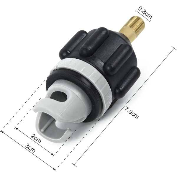 1 stycken Uppblåsbar båt SUP-pumpadapter Luftpumpomvandlare Luftventiladapter Konventionell luftpumpadapter Pumphuvudkontakt för uppblåsbar