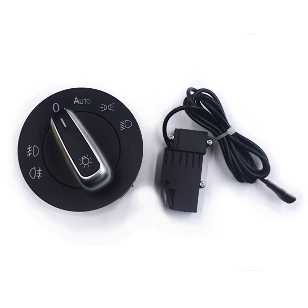 Automatisk Strålkastare, Kromomkopplare, Sensor, Kompatibel med VW Jetta MK5, Golf/GTI MK5 MK6, Passat B6/3C, Passar Rabbit, Kompatibel med