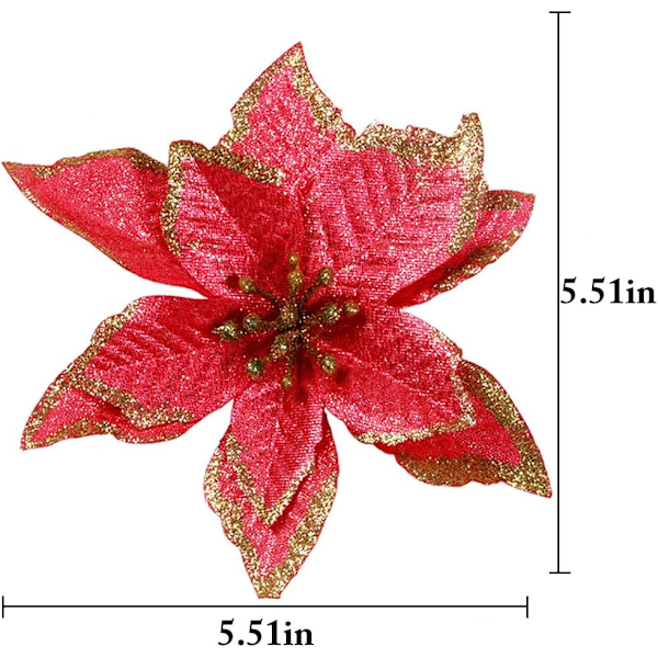 Servetter för decoupage, ca 16 cm 3-lags pappersservetter, vackert glitter julstjärna tryck, säkra och miljövänliga, oblekta