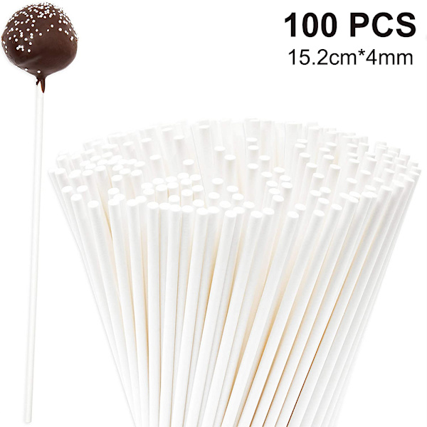 100 st Lollipop-pinnar, Marshmallow-pinnar, Livsmedelssäkerhet Kreativa Multifunktionella Lollipop Sucker-pinnar 152*4mm