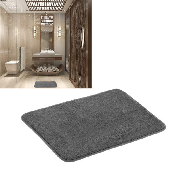 Elegant Style Golvmatta Långsam Rebound Absorberande Halkskydd Dörrmatta Entrématta för Hem(Grå )