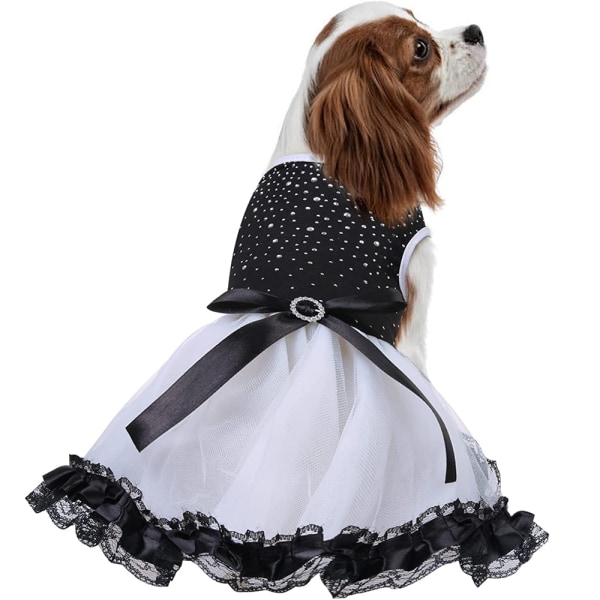 Hundklänning Valpkjol Hund Prinsessa Klänningar Balett Tutu Bröllopsspetsklänning Lyx rosettklänning Chihuahua Kläder för liten hund Flickor Fest Halloween