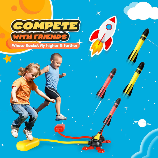 Anginne Rocket Air Pressure, Utomhusleksaker för Barn - Presenter till Pojkar Flickor