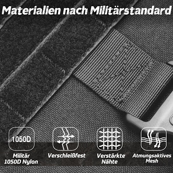 Taktisk Hundsele för Service Polis Militär, Kraftig Ventilerande Meshväst med Justerbara Remmar, Dragfri Kontroll för Mellanstora till Stora Raser