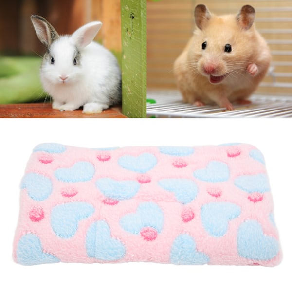 Hamster Varm Fleece Pad Mjuk och Bekväm Hamster Vinter Varm Sömnpadd för Hamster Kaniner ChinchillaS Rosa