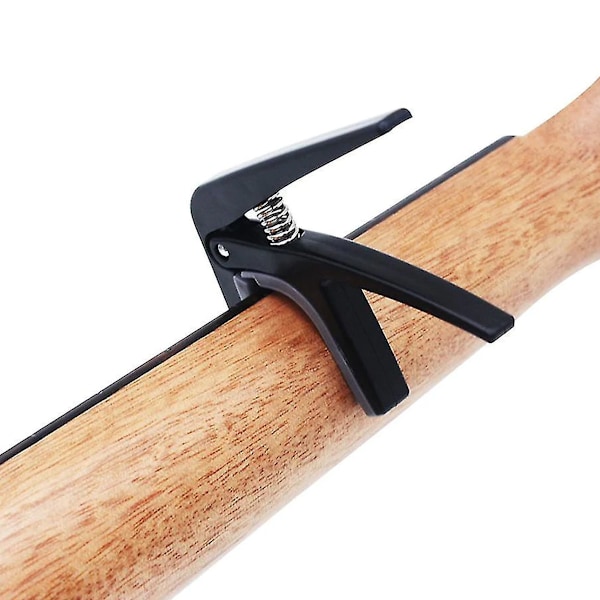 Capo för Elgitarr Akustisk Gitarr Stålsträng Ukulele Capo Metallmaterial Svart (1st, svart)