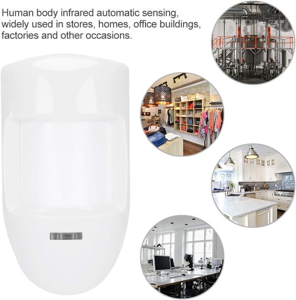 Högsäkerhetssystem Rörelsesensor, Infraröd Detektor med Dubbel PIR-sensor för Utomhus Vattentät Snabb Respons Anti-Falsklarm