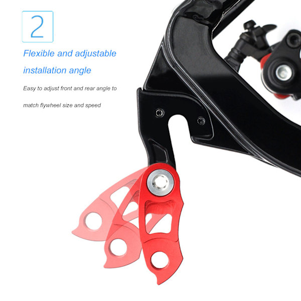 Cykelram Gear Tail Hook Extender Aluminiumlegering Cykeltillbehör Kompatibel med 34‑52T Stort Svänghjul Röd
