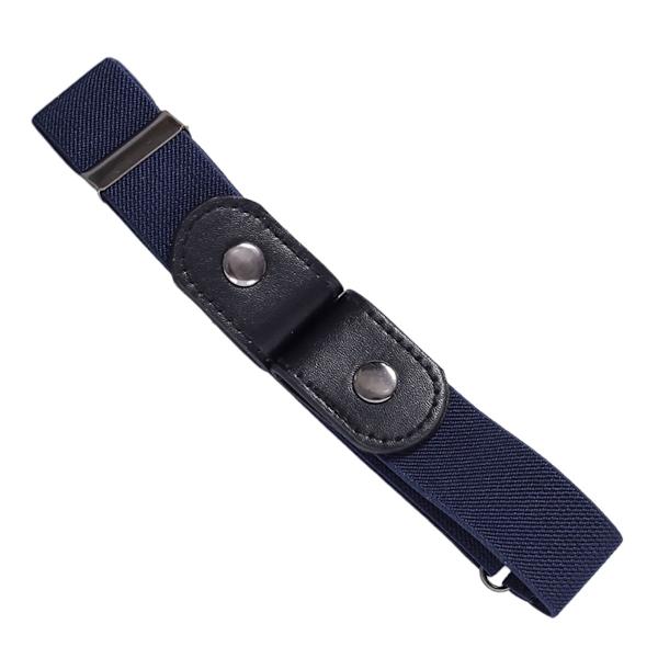 JASGOOD 2-pack bälte utan spänne, elastiskt bälte för kvinnor och män, spännlöst osynligt stretchbälte för jeansbyxor