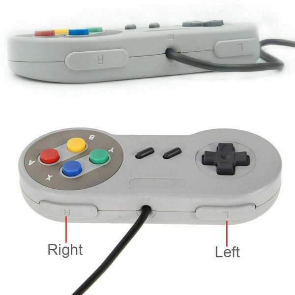 Klassisk USB-kontroller för gammaldags spel, kompatibel med Windows PC Mac Linux Nintendo Classic Mini Edition, 2-pack Plug and Play