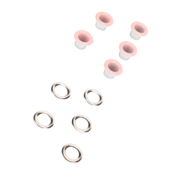 500 set grommetkit 6mm rund robust koppar livlig färg bred applikation öljettkit för läderkläder tyg rosa