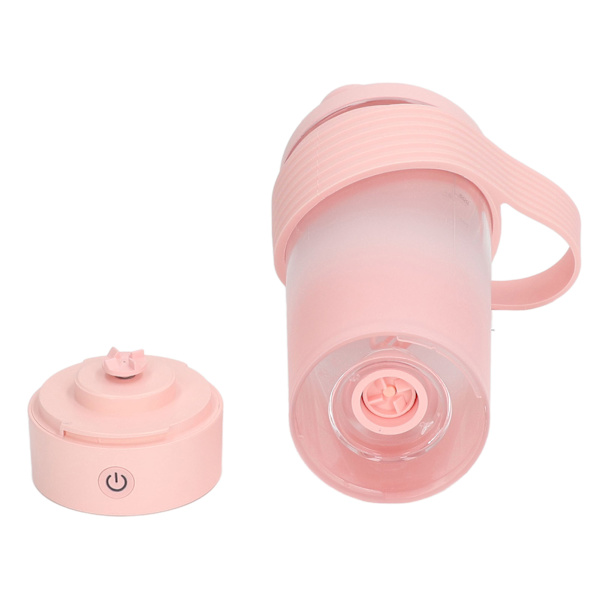 Shakerflaska USB Uppladdningsbar Kraftfull Silikon för Protein Kaffe Mjölkshakes 800ML Rosa