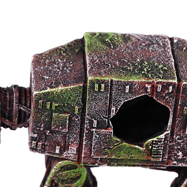 Akvarium Robot Hund Dekoration Harts Stabil Bas Fisktank Gömställe Staty Ornament för Hem S