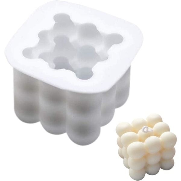 Silikonljusform, Utsökt Design 3D Bubbelkub För DIY Ljushantverk Återanvändbar Silikon Livsmedelskvalitet Material Lätt Släpp Idealisk För Handgjorda