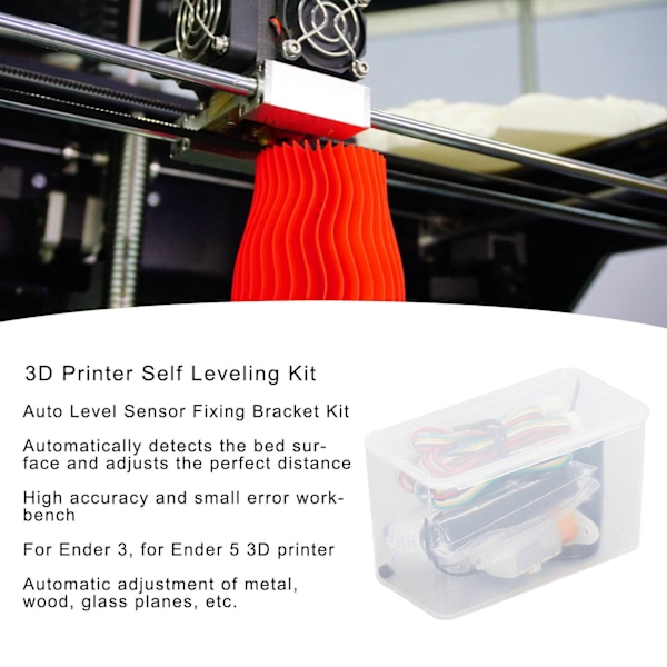 3D-skrivar Självnivelleringskit Auto Nivåsensor Fästbeslag Förlängningssladd Set för Ender 3 5