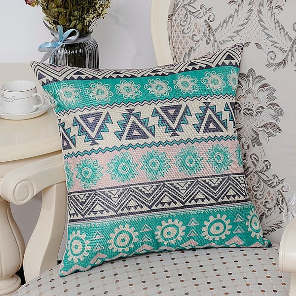 45*45cm Linne örngott Bil Hem Soffa Dekor Fashionable Kuddfodral utan insats (#3)