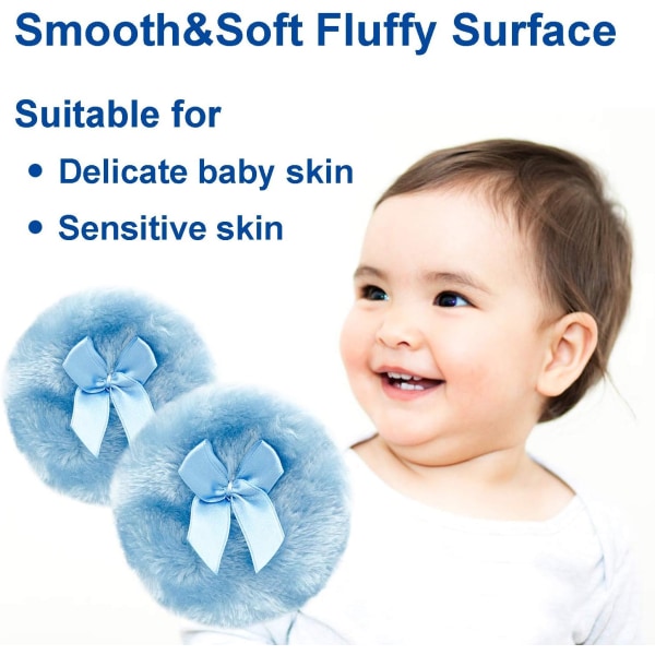 2st mjuk baby : Body Cosmetic Puff (blå)