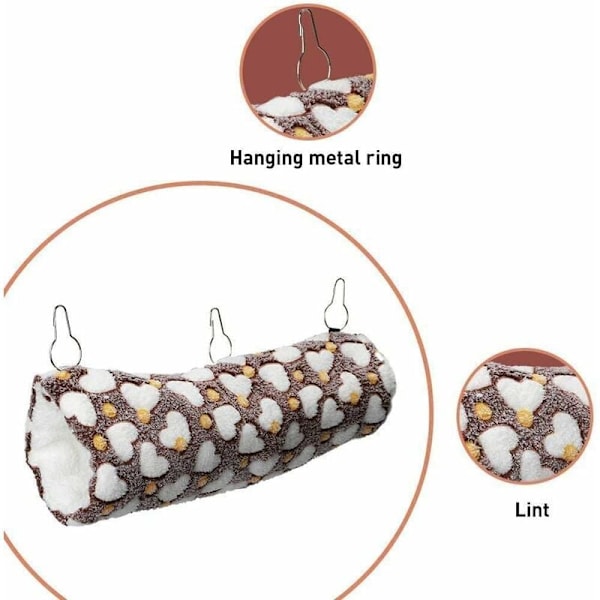 Mysigt Gömställe för Små Djur, Sockerglidare Hamster Hängmatta med Multifunktionell Varm Säng Mjuk Matta, Erbjuder Säker Boplats för Olika Små