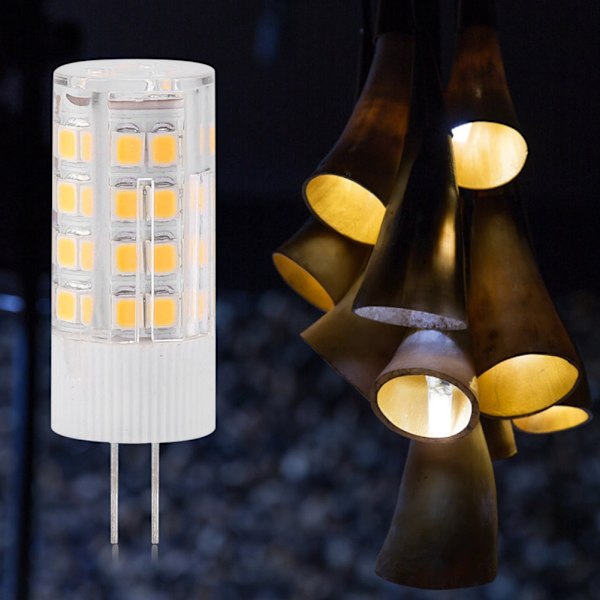G4 LED-lampor, energibesparande ultralåg strömförbrukning, 90% elektricitet till synligt ljus, 2700K varmvitt ljus, enkel installation för AC/DC