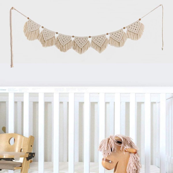 Bomulls Tofs Heminredning, Vävda Upphängningar, Hållbar Rustik Dekoration, Solid och Vacker Design, Boho Makramé Tofs Girlang För Bondgårds Accent,