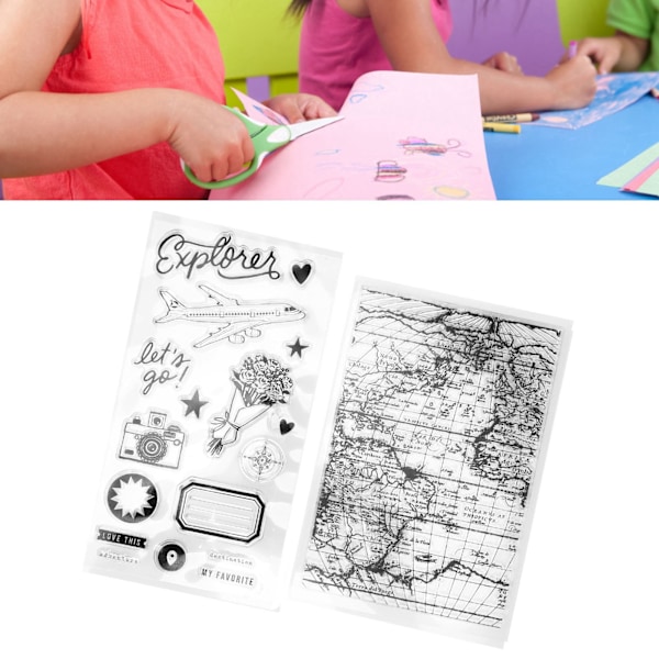 Sigillstämpel DIY Scrapbook Dagbokstämpel Genomskinlig Silikonsigill Festivalkort Dekorationsverktyg