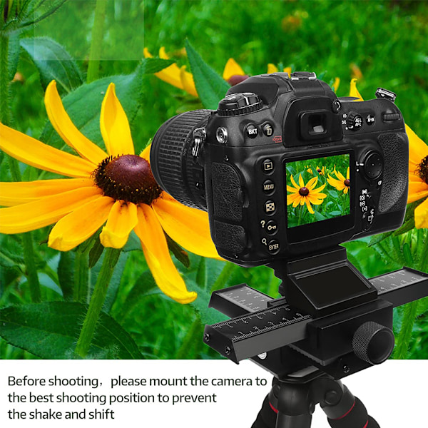 4-vägs makro fokuseringsskena 3D justeringsslide makroslider för närbildsfotografering digitalkameror med 1/4 tums skruvhål