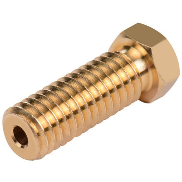 3 st 3D-skrivarmunstycken i mässing med vulkanmunstycke M6-gänga, skrivarhuvud 0,4 mm utmatning för Sidewinder X1 TEVO Little Monster 1,75 mm filament (guld, 0,4 mm)
