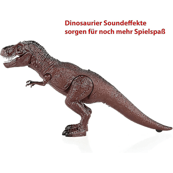 Fjärrstyrd dinosaurie Tyrannosaurus för barn med ljud och gångfunktion Dinosaurie modell