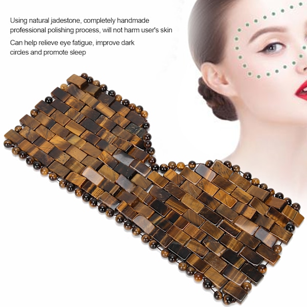 Ögonmask ansiktsmassager Naturlig Jade Sten Släcker Trötthet Minskar Sömn Avkoppling Vård VerktygTigea Ögon