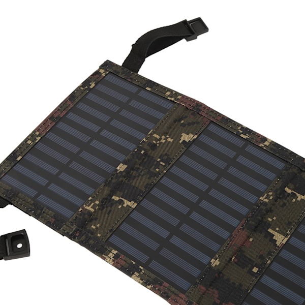 Fällbar Solpanel med USB-port 5.5V 20W Monokristallin Hög Effektivitet IP65 Vattentät för Utomhus Camping Kamouflage