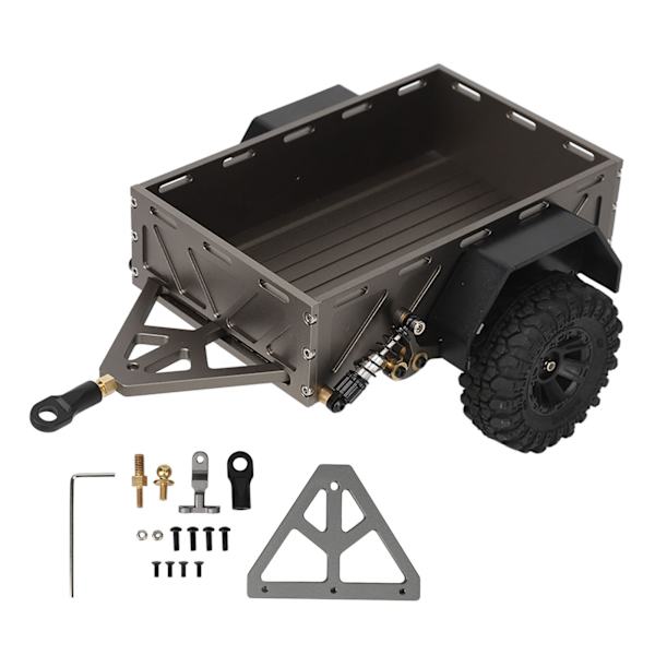 RC-bil släpvagn i aluminiumlegering med halkfria gummidäck, rostskyddad för Traxxas TRX4M 1/18 RC-bil Deep Titanium