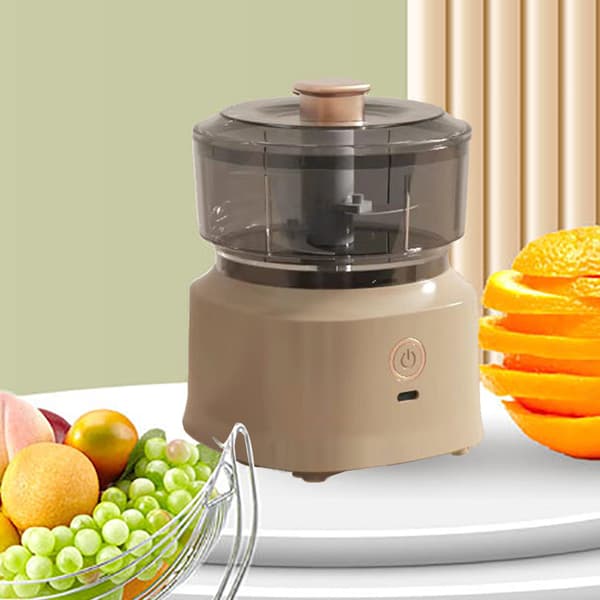 Kværnblender til moderne køkkener, multifunktionelt design, børnevenlig processor med rustfri stålblade, sikker elektrisk foodprocessor