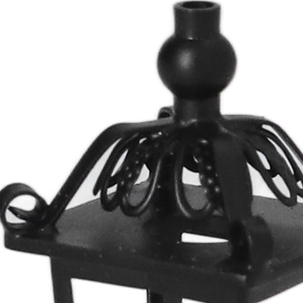 1:12 Dockhus LED Vägglampa Metall Simulerad DIY Miniatyr Vägglampa Dockhus Dekoration Svart