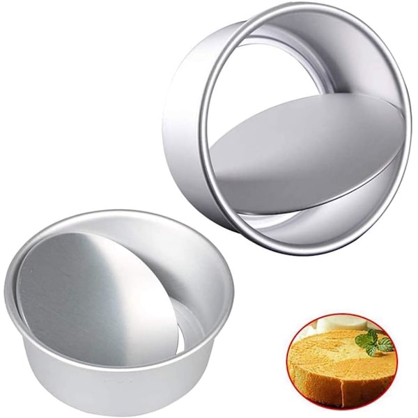 Rund Kakform Kakformar Runda Bakformar Non-Stick Bakplåt Bakplåtsset Aluminium Lämplig för Läcker Tårta Hemma 2 Delar, 6