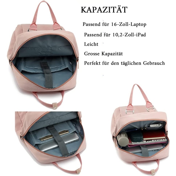 Ryggsäck, handbagage med laptopfack, skolryggsäck för flickor & pojkar, tonåringar, ryggsäck för skola, universitet & fritid, dam &