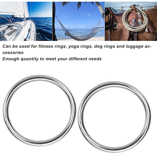 7 st metall O-ring vattentät rostfri 304 rostfritt stål stark lastbärande sömlös svetsad rund O-ring 8x80mm